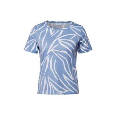 Abbildung von CECIL Damen B323534 T Shirt mit floralem Print, Deep Pastel Blue, L