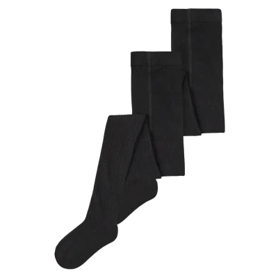 Abbildung von Name it Nknpantyhose 2 PACK Unisex Strumpfhose für Kinder, Größe: 98/104, Black