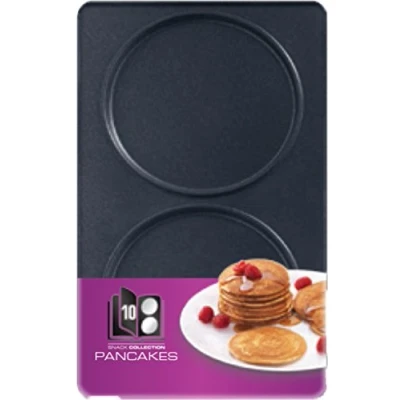 Abbildung von Tefal Snack Collection Platte Pfannkuchen Backblech Nummer 10, passend für SW85XX Collection, praktische Aufbewahrungs Box, inklusive Rezeptbuch, spülmaschinengeeignet, schwarz, XA8010