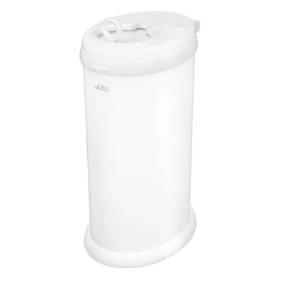 Abbildung von Ubbi Steel Odour Locking Nappy Disposal Bin, No Special Bag Required Money Saving, Awards Winning, Modern Design Registry Must Have Matte White