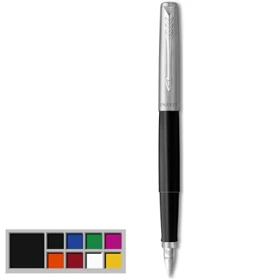 Abbildung von Parker Jotter Originals Füller , Klassisches Schwarz Füllfederhalter mit mittlerer Feder blaue Tinte
