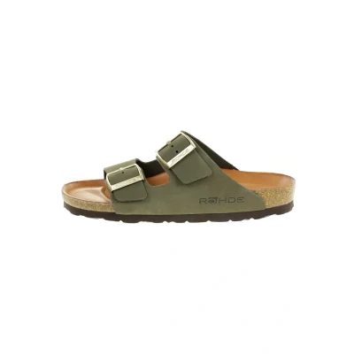 Abbildung von Rohde Pantolette flach, Damen, Größe: 37, Olive Schuhe