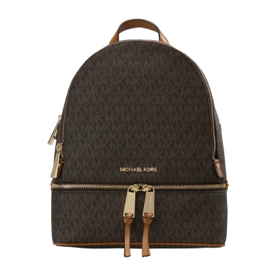 Abbildung von Michael Kors RHEA ZIP BACK PACK Tagesrucksack, Damen, Größe: One Size, Brown
