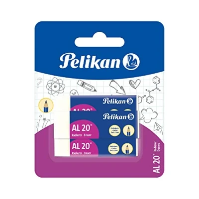 Abbildung von Pelikan 620112 Kunststoff Radierer AL20 (1, 65 x 12 21 mm weiß)
