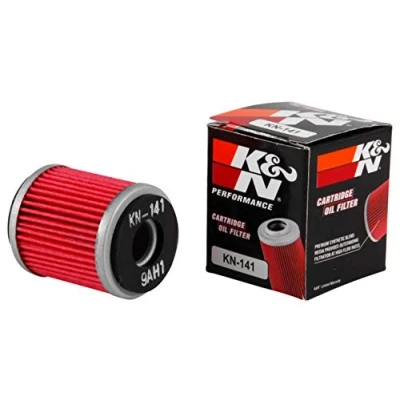 Abbildung von K&amp;N Powersports Ölfilter Kartusche 38x46mm kompatibel mit Beta, Yamaha, Fantic, HM Moto, MBK, TM, Rieju, Gas (KN 141) Rot