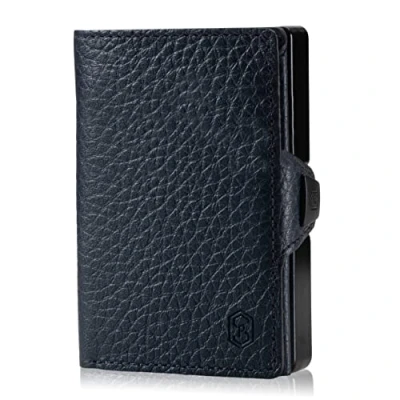 Abbildung von ZNAP® Slim Wallet Kreditkartenetui Geldbörse Herren Kartenhalter Geldbeutel Kartenetui Portemonnaie mit RFID Schutz 8 Karten Blau