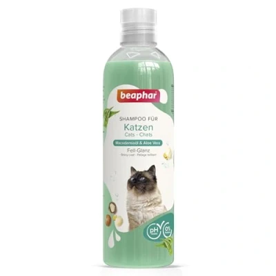 Abbildung von Beaphar Shampoo für Katzen, mit Macadamiaöl und Aloe Vera, pH neutral, ohne Parabene, Vegan, 1er Pack
