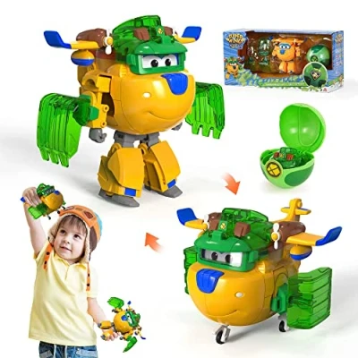 Abbildung von Super Wings Iron Donnie 5&quot;, Ball Earth Power, Spielzeugflugzeug, Verwandelbares Spielzeug Flugzeug und Roboterfigur, Kinderspielzeug für Kinder ab 3 Jahren Jungen Mädchen