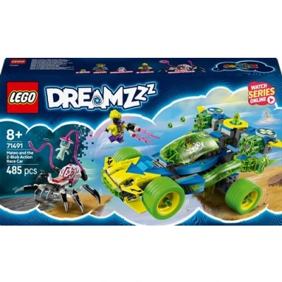 Abbildung von LEGO DREAMZzz Mateo mit dem Z Blob Action Rennwagen, 2 in 1 Fantasy Spielset Fahrzeugen, Minifiguren und Traumwesen für Kinder ab 8 Jahren, Geschenk Jungen Mädchen 71491