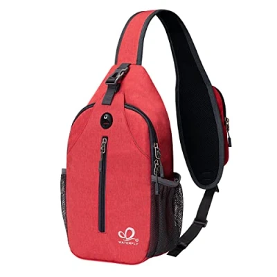 Abbildung von WATERFLY Sling Rucksack Bag Schulterrucksack Umhängetasche Verstellbarer Rucksackgurt Wandern Brust für Herren und Damen