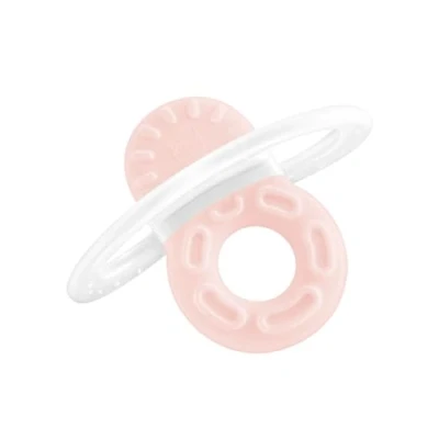 Abbildung von MAM Bite &amp; Relax Phase 1 Mini Beißring, Zahnungshilfe speziell für die Vorderzähne, extra kleiner und leichter Beißring Babys, ab 2+ Monate, rose