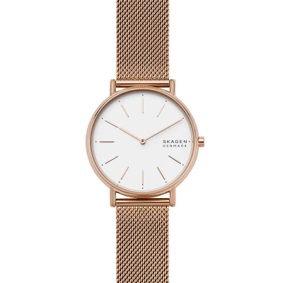 Abbildung von Skagen Signatur Uhr roségoldcoloured, Damen, Größe: One Size, Roségold coloured