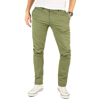 Abbildung von Yazubi Grüne Chino Herren Hose Business Chinohosen Für Männer Mit Stretch Kyle by Yzb Jeans, Grün (Dusky Green 4R170517), W32/L34