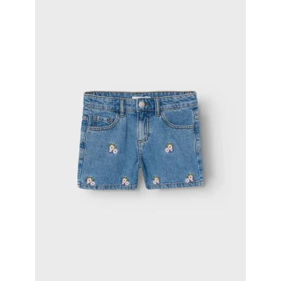 Abbildung von Name it Nkfbella NOOS Jeans Shorts für Kinder, Größe: 122, Medium blue denim