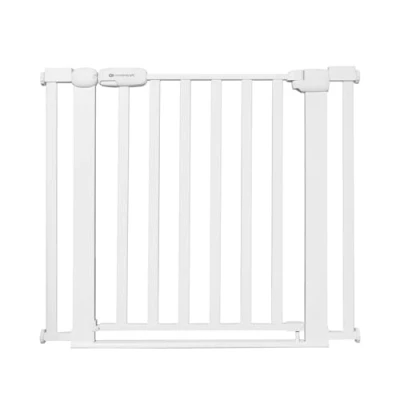 Abbildung von Kinderkraft Lock&amp;GO Treppenschutzgitter Ohne Bohren, Türschutzgitter, Kinderschutzgitter, von 75 bis 103 cm, 90 Grad öffnen, doppelte Verriegelung, Weiß