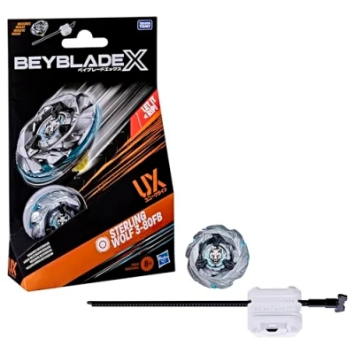Abbildung von Hasbro Beyblade X Sterling Wolf 3 80FB UX Starter Pack Kreisel und