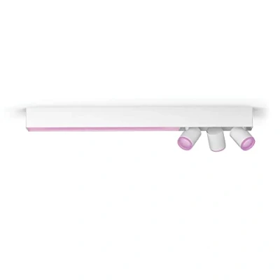 Abbildung von Philips Hue White &amp; Color Ambiance Centris Deckenlampe mit 3 er Spot (3.550 lm), dimmbare LED Spots für das Lichtsystem 16 Mio. Farben, smarte Lichtsteuerung über Sprache und App, weiß