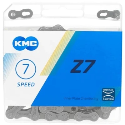 Abbildung von KMC Unisex Erwachsene Z7 7 Fach Kette 1/2&quot; x3/32, 114 Glieder, grau/braun