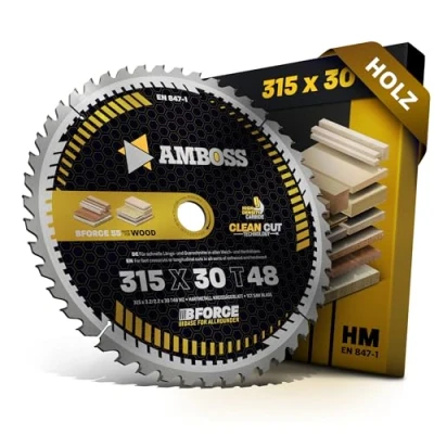 Abbildung von HM Kreissägeblatt 315x30 Z48 Wechselzahn für Holz Allround. AMBOSS WERKZEUGE® Sägeblatt 315mm komp. zu Atika HT 315 Metabo TKHS Holzstar FKS Makita 2712 Scheppach TS315. TS315GT. TS4010 uvm.
