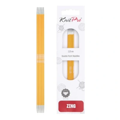 Abbildung von KnitPro K47002 Sockennadeln, Metal, Gelb, 15cm / 2.25mm