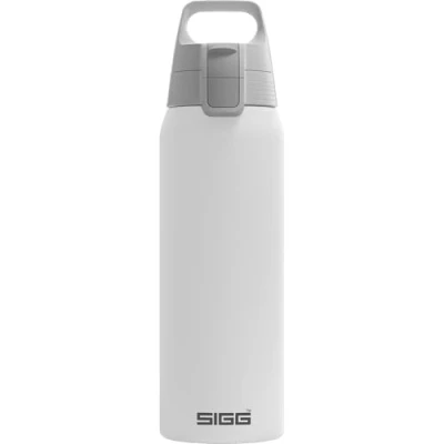 Abbildung von SIGG Isolierte Trinkflasche Thermosflasche Shield Therm One White kohlensäurehaltige Getränke Auslaufsicher Spülmaschinenfest BPA frei 90% recycelter Edelstahl Weiß 0,75L