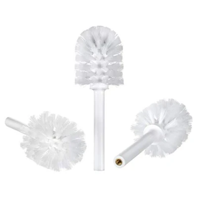 Abbildung von KEUCO Ersatz Toiletten Bürstenkopf, austauschbar, im 3er Set lose, 20,2x6,7cm, weiß, Original Hersteller, WC Bürste Ersatzbürstenkopf