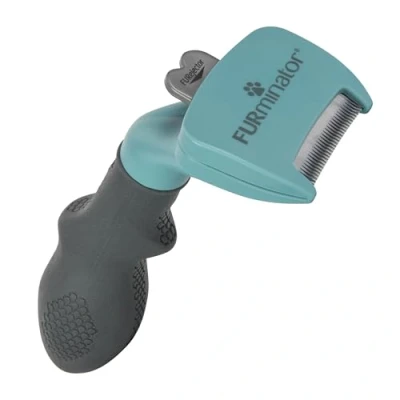 Abbildung von FURminator deShedding Tool Katze Größe S Langhaar Katzenbürste für kleine Katzen zur Entfernung der Unterwolle Verbessertes Design