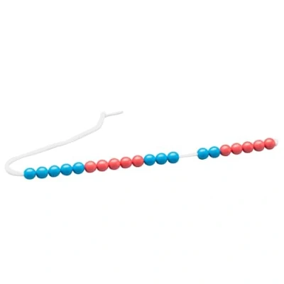 Abbildung von WISSNER® Rechenkette zum Zählen bis 20, Spielerisches Mathematik Lernspielzeug aus nachhaltigem RE Plastic, 20er Zählkette mit Zweifarbigen Kugeln, Nachhaltige Rechenhilfe für die Grundschule