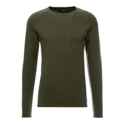 Abbildung von Jack &amp; Jones Jjehill CREW NECK Strickpullover, Herren, Größe: XXL, Olive night melange
