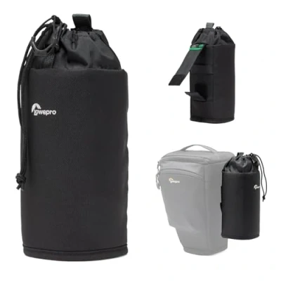 Abbildung von Lowepro ProTactic III Flaschenbeutel, kompatibel mit Kamerarucksack 350/450 III, modulares System, isolierte Tasche, hält Wasserflaschen bis zu 1 l, Wasserflaschenhalter, Kamerazubehör