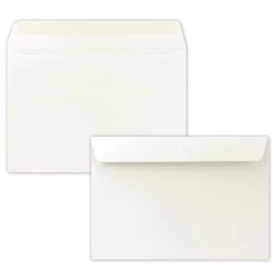 Abbildung von 25x Briefumschläge DIN C5 Naturweiß (Weiß) 16,2 x 22,9 cm Haftklebung Edle Kuverts für große Einladungen und Karten zum Geburtstag oder Hochzeit
