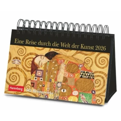 Abbildung von Eine Reise durch die Welt der Kunst Premiumkalender 2026 365 Meisterwerke: für Kunstliebhaber. Hochwertiger Tischkalender zum ... großer Künstler (Tischkalender Harenberg)