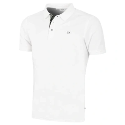 Abbildung von Calvin Klein Herren Campus Camo Golf Poloshirt Weiß/Grau L
