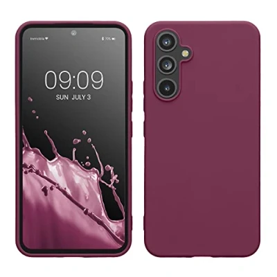 Abbildung von kwmobile Hülle kompatibel mit Samsung Galaxy A54 5G TPU Silikon Handyhülle Schutzhülle stoßabsorbierend flexibel Case in Bordeaux Violett
