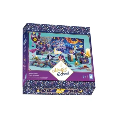 Abbildung von Janod Multi Aktivitäten Set Magic School 11 Projekte Hexenthema DIY Kinderbastelset Geschicklichkeit und Konzentration Lernen Ab 7 Jahren J09111