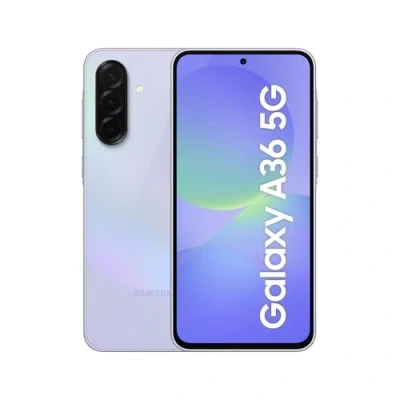 Abbildung von Samsung Galaxy A36 5G AI Smartphone ohne Vertrag, Simlockfreies Handy mit Android, 8 GB RAM, 256 Speicher, 50 MP Kamera, Awesome Lavender, 2,5 Jahre Herstellergarantie [Exklusiv auf Amazon]