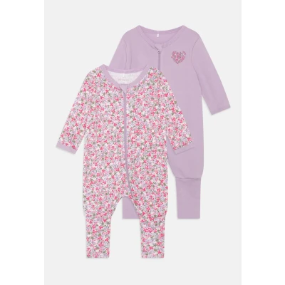 Abbildung von Name it Nbfnightsuit ZIP Petit Flower 2 PACK Pyjama für Kinder, Größe: 50, Pastel lilac