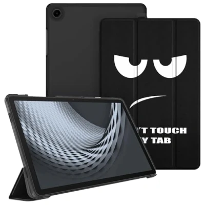 Abbildung von Fintie Hülle für Samsung Galaxy Tab A9 Plus 11 Zoll 2023, Ultradünn Schutzhülle mit Translucent Rückseite Cover Auto Schlaf/Wach Funktion Tablet A9+ SM X210/X216/X218, Don&#039;t Touch