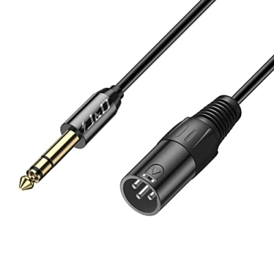 Abbildung von J&amp;D XLR auf TRS 6.35mm (1/4 inch) Kabel, Männlich to 1.8 Meter