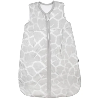 Abbildung von TupTam Schlafsack Baby 2.5 TOG Atmungsaktiver Ganzjahresschlafsack für Kinder, OEKO TEX zertifiziert, Farbe: Leoprint Grau, Größe: 92 98