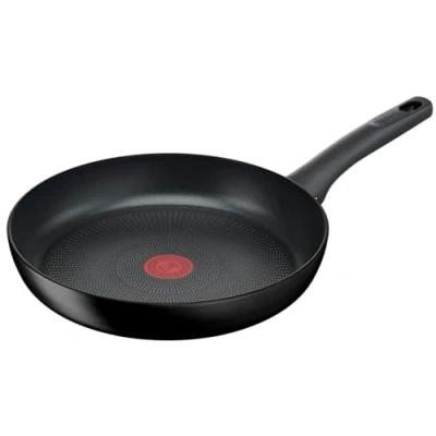 Abbildung von Tefal G28806 Hard Titanium On Bratpfanne 28 cm Aluminium unbedenkliche Antihaftversiegelung Thermo Signal Temperaturanzeiger für alle Herdarten geeignet induktionsgeeignet Schwarz