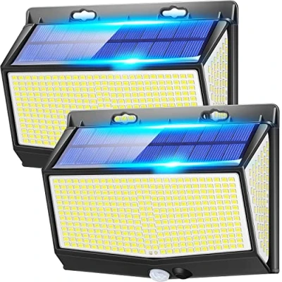 Abbildung von Solarlampen füR Außen, 468 LED 2000 Lumen Außen mit Bewegungsmelder, 3 Modi Bewegungsmelder Aussen Solar Lampe Outdoor, Wasserdichte Solarleuchten Außen,Solar Wandleuchte