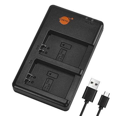 Abbildung von DSTE LC E12E Batterie USB Dual Quick Ladegerät Kompatibel für LP E12,Canon EOS M,M2,M10,100D,EOS Rebel SL1,EOS Kiss X7,EOS M50,M100,M200(M200 Specs),EOS M,PowerShot SX70 Digital Kamera