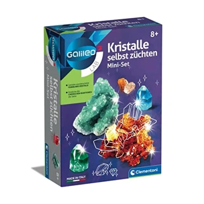 Abbildung von Galileo Lab Kristalle selbst züchten Mini Set Experimentierkasten mit farbenfrohen Experimenten fürs Kinderzimmer Spielzeug für Kinder ab 8 Jahren von Clementoni 69936