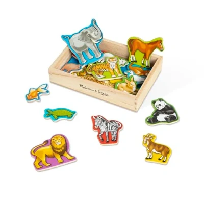 Abbildung von Melissa &amp; Doug Magnetspiel für Kinder ab 2 Jahren, mit magnetischen Tierfiguren, 20 Tiere