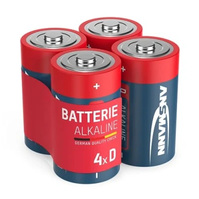 Abbildung von ANSMANN Alkaline Batterien Mono D LR20 1,5V, 4 Stück, langlebig &amp; auslaufsicher, ideal für Radio, Modellbau, LED Taschenlampe, Spielzeug