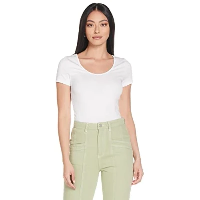 Abbildung von VERO MODA Damen VMMAXI My SS Soft U Neck NOOS T Shirt, Weiß Bright White, 38 (Herstellergröße: M)