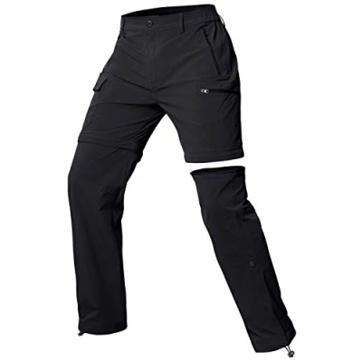 Abbildung von Cycorld Damen Wanderhose Zip Off Trekkinghose, Atmungsaktiv Schnell Stretch Trekkinghose Abnehmbar Outdoorhose Sommer Hiking Pants Funktionshose (Schwarz, S)
