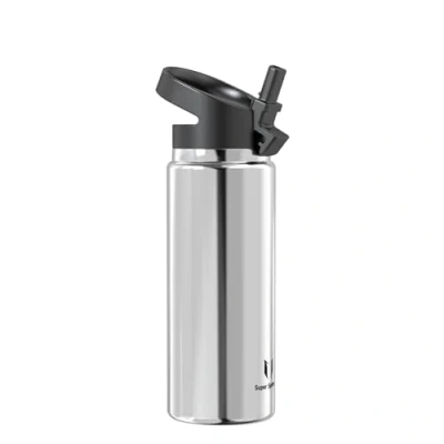 Abbildung von Super Sparrow Trinkflasche Edelstahl 750ml Breite Öffnung SwivelSip Thermosflasche BPA Frei Thermoskanne, Ergonomisch Trinkflaschen Strohhalm für Sport, Travel, Schule, Outdoor