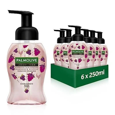 Abbildung von Palmolive Seife Luxury Foam Himbeere &amp; Blaubeere 6x250ml Schaumseife für die sanfte Reinigung der Hände